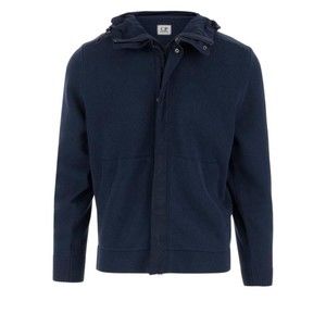 C.P. Company Navy Cotton Sweatshirt With Drawstring Hood - NWT